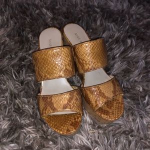 Nine West snake skin wedges! *hardly worn*
